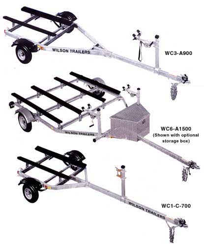 PWC Trailers with water vehicle and bow stop options